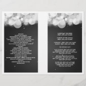 Elegantes Hochzeitsprogramm Schwarz (Rückseite)