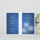 Elegantes Hochzeitsprogramm Sommer Sparkle Sapphir (Stehend Vorderseite)