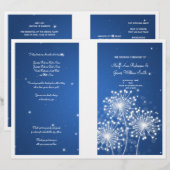 Elegantes Hochzeitsprogramm Sommer Sparkle Sapphir (Vorne/Hinten)