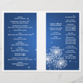 Elegantes Hochzeitsprogramm Sommer Sparkle Sapphir (Rückseite)