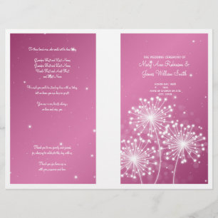 Elegantes Hochzeitsprogramm Sommerliche Sparkle Ro