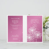 Elegantes Hochzeitsprogramm Sommerliche Sparkle Ro (Stehend Vorderseite)