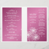 Elegantes Hochzeitsprogramm Sommerliche Sparkle Ro (Rückseite)