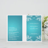 Elegantes Hochzeitsprogramm Vintage Wirbel 2 Türki (Stehend Vorderseite)