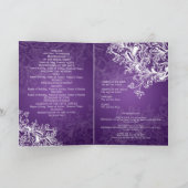 Elegantes Hochzeitsprogramm Vintage Wirbel Lila Programm (Innenseite)
