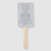 Elegantes Hochzeitsprogramm Weißer Rosen Fächer (Rückseite)