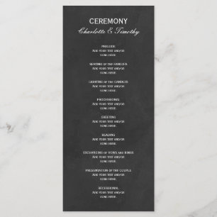 Elegantes Hochzeitsprogramm White Black Programm