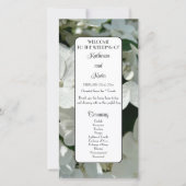 Elegantes Hochzeitsprogramm White Hydrangea (Vorderseite)