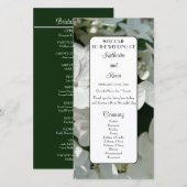Elegantes Hochzeitsprogramm White Hydrangea (Vorne/Hinten)