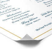 Elegantes Hochzeitsrennen und Gold Poster (Ecke)