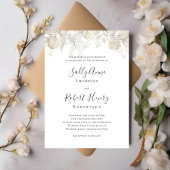 Elegantes Hochzeitssage, Grünes Blatt Einladung