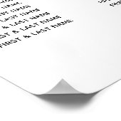 Elegantes Hochzeitssatch für Burgundy Hydrangea Poster (Ecke)