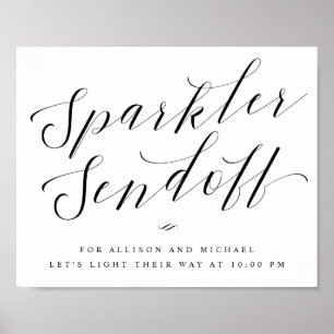 Elegantes Hochzeitsschild mit Kalligrafie für den Poster