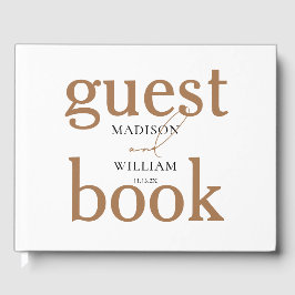 Elegantes Hochzeitsschwarz-Design mit Glitzer Mode Gästebuch