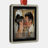 Elegantes Hochzeitssemble Foto Ornament Aus Metall (Rechts)