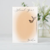 Elegantes Hochzeitssemble Foto Personalisiert Dankeskarte (Stehend Vorderseite)