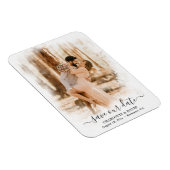 Elegantes Hochzeitssemble Foto Rette unser Datum Magnet (Rechte Seite)