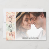 Elegantes Hochzeitssemble Foto Save The Date (Vorderseite)