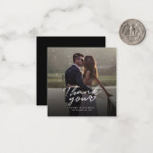 Elegantes Hochzeitssemble Foto Vielen Dank Mitteilungskarte (Vorderseite/Rückseite Beispiel)