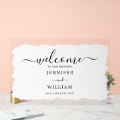 Elegantes Hochzeitssemble Party Willkommen Paint W Acrylschild (Hochzeit)