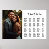 Elegantes Hochzeitsset-Diagramm für Foto Poster (Vorne)