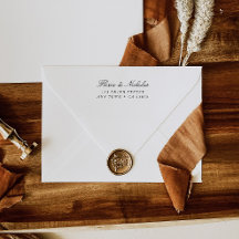 Elegantes Hochzeitsskript für Rücksendeadresse Rub