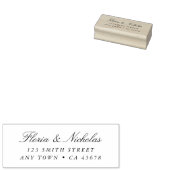 Elegantes Hochzeitsskript für Rücksendeadresse Rub Gummistempel (Stempel)