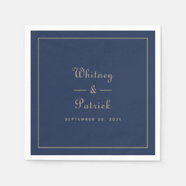 Elegantes Hochzeitsskript Minimalistisch Serviette