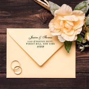 Elegantes Hochzeitsskript Permastempel