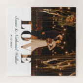 Elegantes Hochzeitsstichtum Foto Keepake Puzzle (Horizontal)