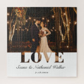 Elegantes Hochzeitsstichtum Foto Keepake Puzzle (Vertikal)