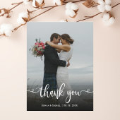 Elegantes Hochzeitsstift Foto Danke Magnetkarte