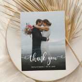 Elegantes Hochzeitsstift Foto Danke Magnetkarte