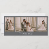 Elegantes Hochzeitsstift Foto Dankeschön Karte (Vorderseite)