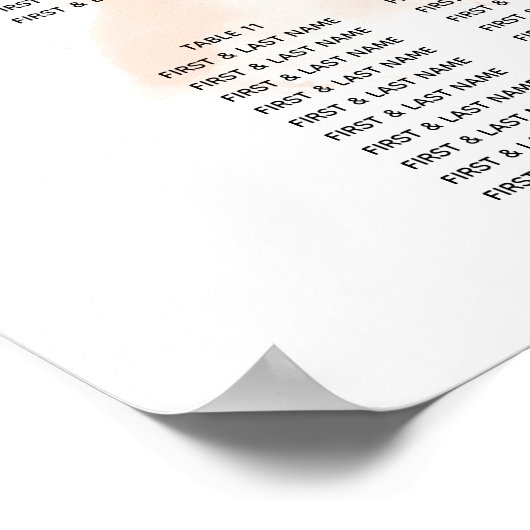 Elegantes Hochzeitsstift für Wasserfarben Poster (Ecke)