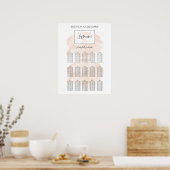 Elegantes Hochzeitsstift für Wasserfarben Poster (Küche)
