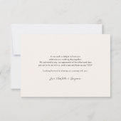 Elegantes Hochzeitsstift Handgeschriebenes Foto Dankeskarte (Rückseite)