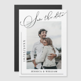 Elegantes Hochzeitsstift Save the Date Magnetkarte