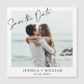 Elegantes Hochzeitsstift Save the Date Magnetkarte (Vorderseite)