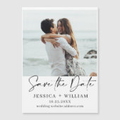 Elegantes Hochzeitsstift Save the Date Magnetkarte (Vorderseite)