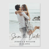 Elegantes Hochzeitsstift Save the Date Magnetkarte (Vorderseite)