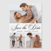 Elegantes Hochzeitsstift Save the Date Magnetkarte (Vorderseite)