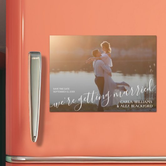 Elegantes Hochzeitsstift Save the Date Magnetkarte