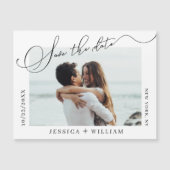 Elegantes Hochzeitsstift Save the Date Magnetkarte (Vorderseite)