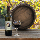 Elegantes Hochzeitsstil Einfaches Foto Tropical Pa Weinetikett