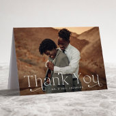 Elegantes Hochzeitsstil-Foto Dankeskarte