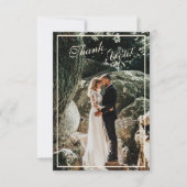 Elegantes Hochzeitsstil-Foto Dankeskarte (Vorderseite)