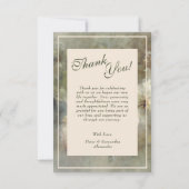 Elegantes Hochzeitsstil-Foto Dankeskarte (Rückseite)