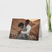 Elegantes Hochzeitsstil-Foto Dankeskarte (Vorderseite)