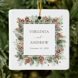 Elegantes Hochzeitsstil-Foto Keramikornament